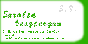 sarolta vesztergom business card
